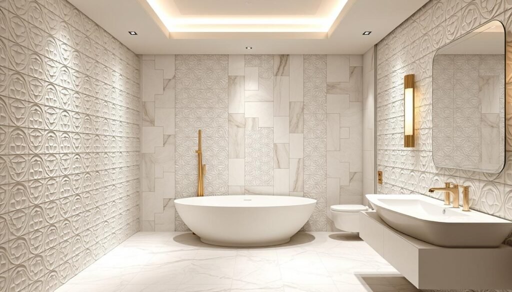 3D bathroom tiles