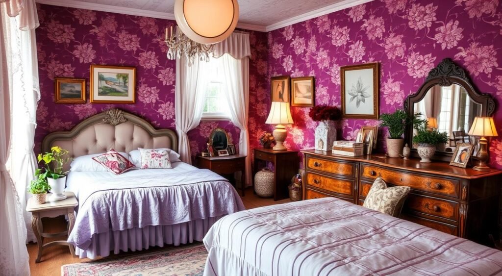 Granny Chic Purple Bedrooms