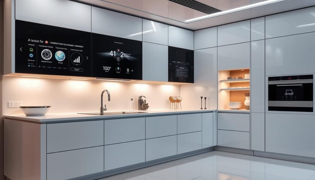 Smart kitchen cabinets with AI-powered features