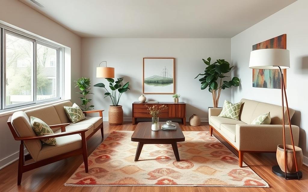 Timeless mid-century modern living room