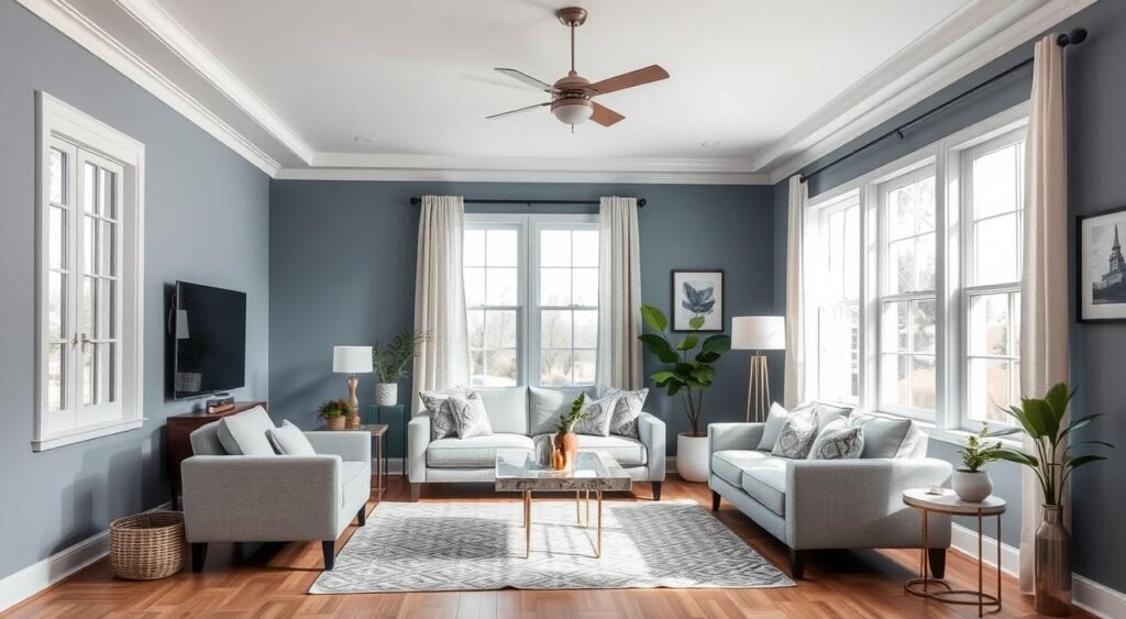 blue grey paint colors for living room