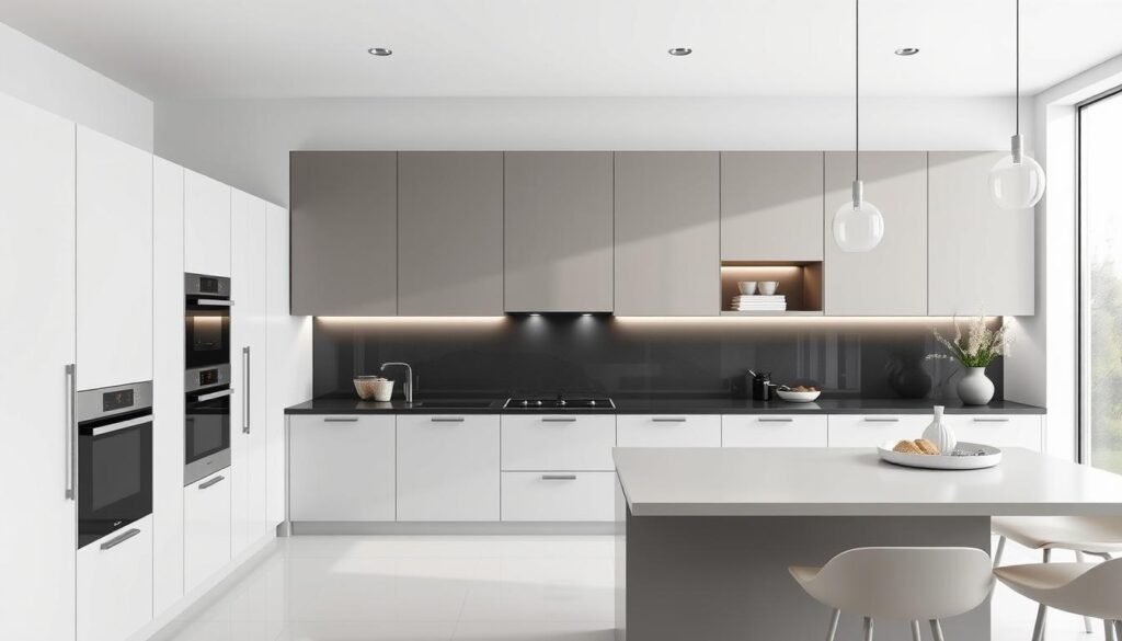 minimalist cabinet designs in a modern kitchen