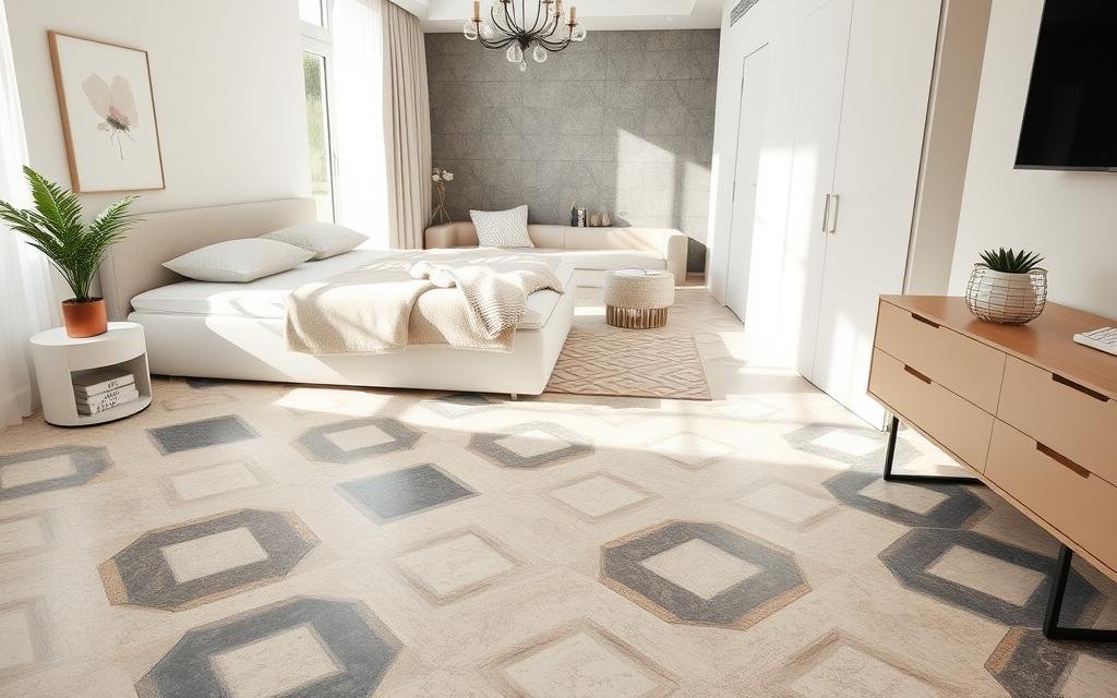 stylish bedroom tile patterns