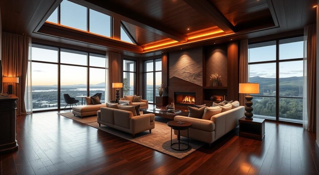 dark brown hardwood floors