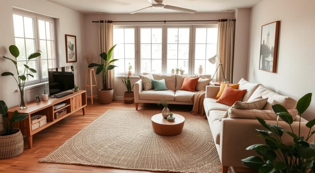 earthy tones living room