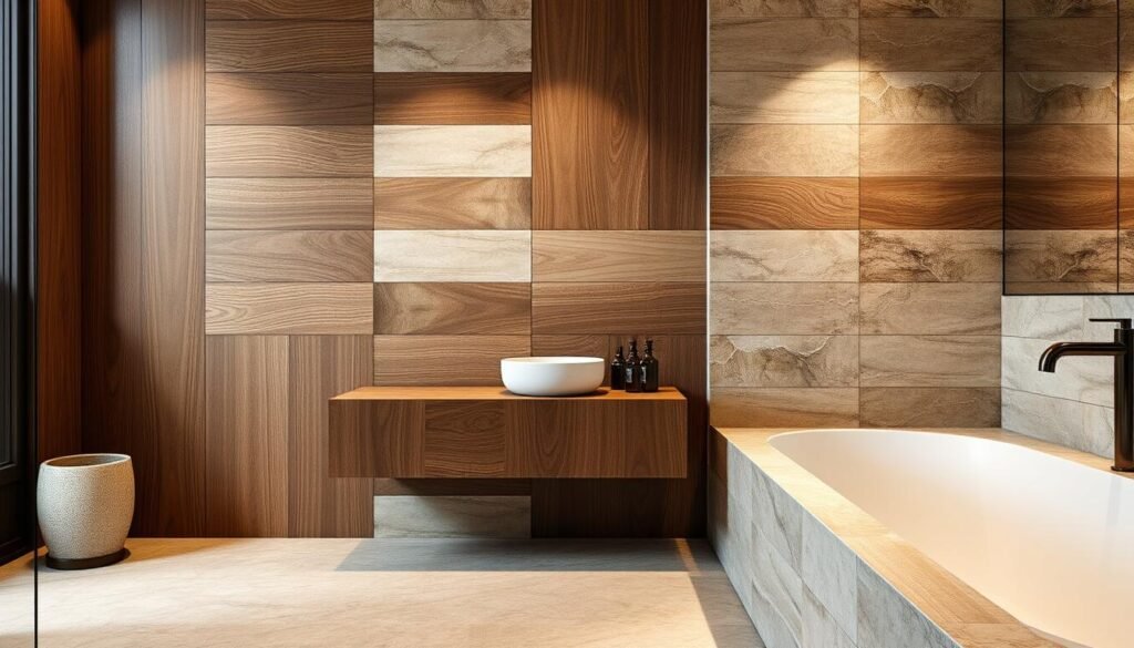 luxury bathroom tiles with natural textures