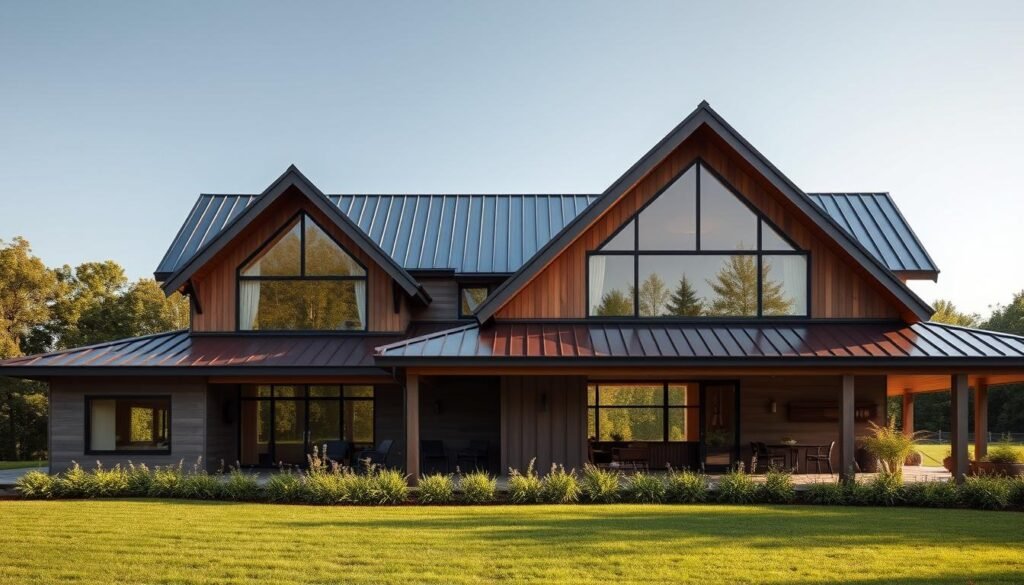 minimalist rooflines modern farmhouse