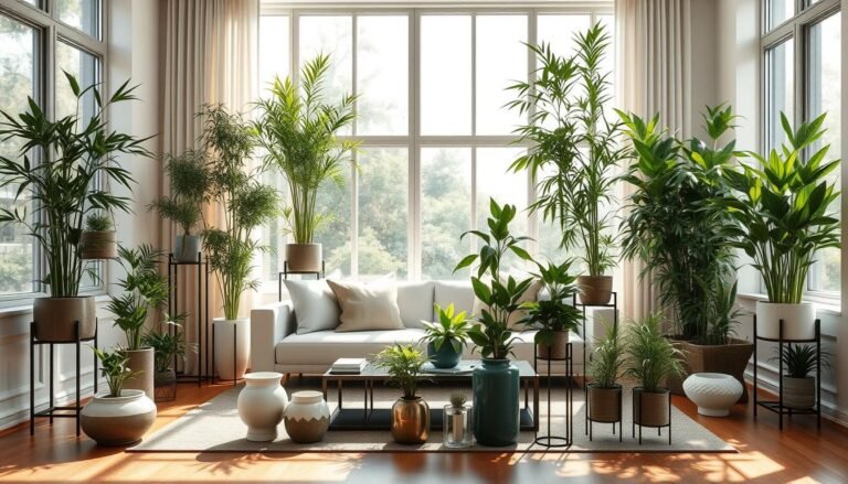 Indoor bamboo plant decoration ideas