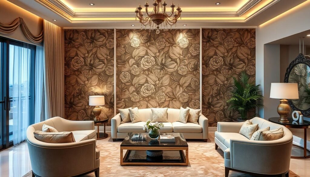 accent walls with wallpaper designs