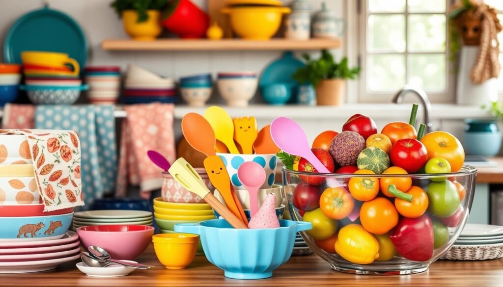 colorful kitchenware and accessories