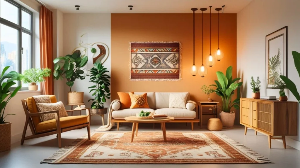Stylish 2026 apartment with earthy color palette